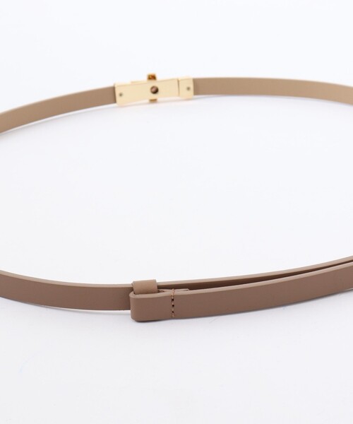 NOLLEY’S（ノーリーズ）の「スリムヒネリスライドベルト（ベルト・レディース・ベージュ/ブラック・FREE）」の4枚目の写真