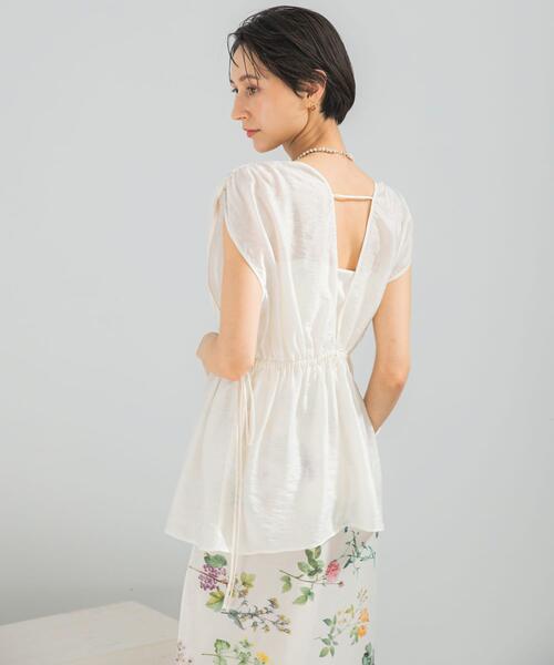 URBAN RESEARCH ROSSO WOMEN（アーバンリサーチ　ロッソ）の「ボタニカルジャガードジレトップス（その他トップス・レディース・ブラック/オフホワイト・FREE）」の2枚目の写真