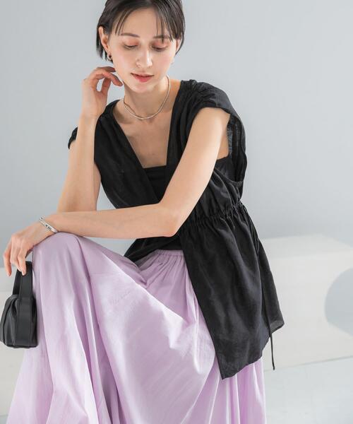 URBAN RESEARCH ROSSO WOMEN（アーバンリサーチ　ロッソ）の「ボタニカルジャガードジレトップス（その他トップス・レディース・ブラック/オフホワイト・FREE）」の16枚目の写真