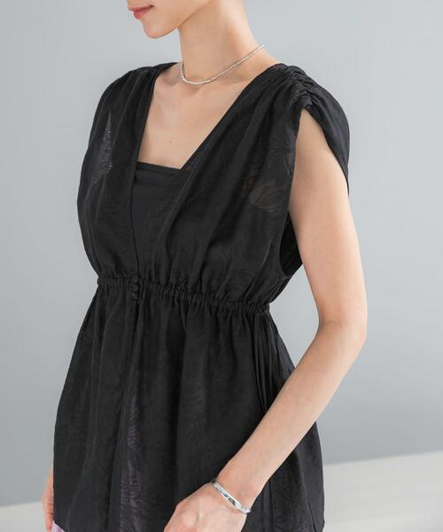 URBAN RESEARCH ROSSO WOMEN（アーバンリサーチ　ロッソ）の「ボタニカルジャガードジレトップス（その他トップス・レディース・ブラック/オフホワイト・FREE）」の20枚目の写真