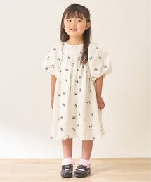 Lycee mine | リボン刺しゅうふんわりワンピース【子供服】【キッズ】【女の子】(ワンピース)