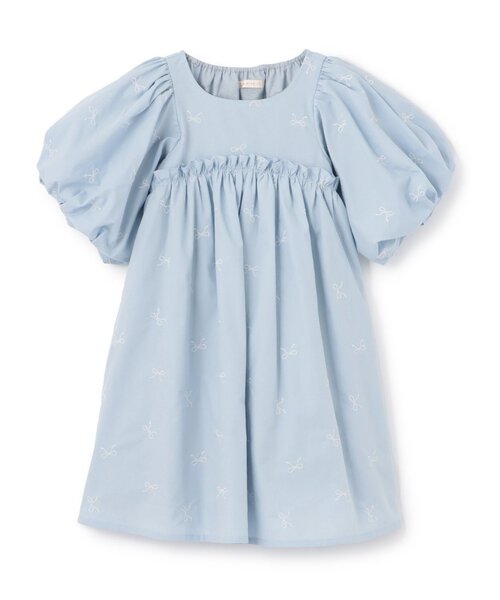 Lycee mine(リセマイン)の「リボン刺しゅうふんわりワンピース【子供服】【キッズ】【女の子】(ワンピース・キッズ・ピンク/ブラック/サックスブルー/オフホワイト・120cm/130cm/140cm/150cm/100cm/110cm)」の8枚目の写真