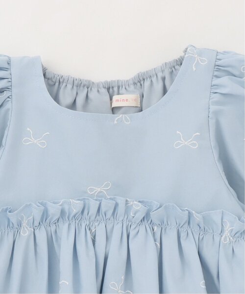Lycee mine(リセマイン)の「リボン刺しゅうふんわりワンピース【子供服】【キッズ】【女の子】(ワンピース・キッズ・ピンク/ブラック/サックスブルー/オフホワイト・120cm/130cm/140cm/150cm/100cm/110cm)」の10枚目の写真