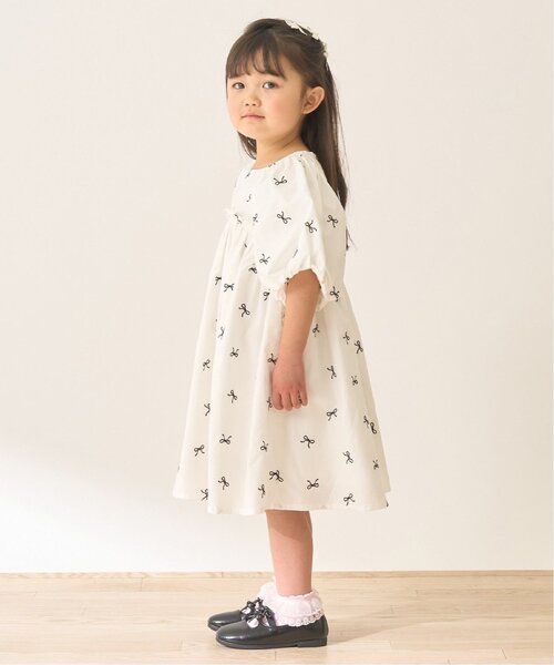 Lycee mine(リセマイン)の「リボン刺しゅうふんわりワンピース【子供服】【キッズ】【女の子】(ワンピース・キッズ・ピンク/ブラック/サックスブルー/オフホワイト・120cm/130cm/140cm/150cm/100cm/110cm)」の18枚目の写真