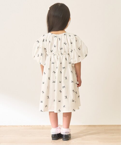 Lycee mine(リセマイン)の「リボン刺しゅうふんわりワンピース【子供服】【キッズ】【女の子】(ワンピース・キッズ・ピンク/ブラック/サックスブルー/オフホワイト・120cm/130cm/140cm/150cm/100cm/110cm)」の19枚目の写真