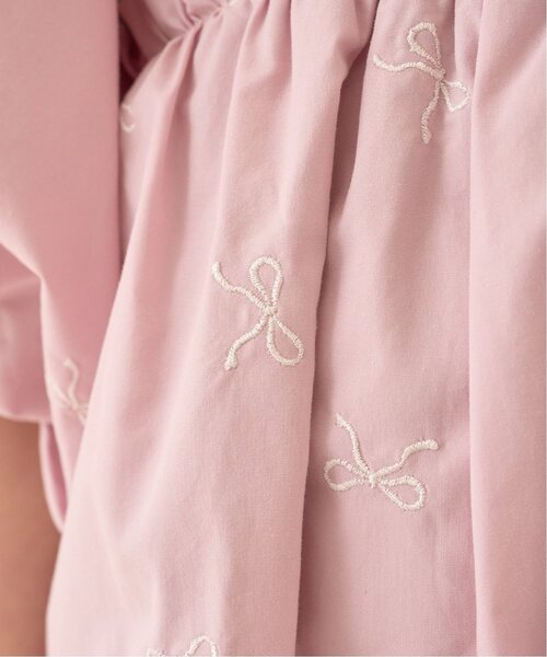 Lycee mine(リセマイン)の「リボン刺しゅうふんわりワンピース【子供服】【キッズ】【女の子】(ワンピース・キッズ・ピンク/ブラック/サックスブルー/オフホワイト・120cm/130cm/140cm/150cm/100cm/110cm)」の22枚目の写真