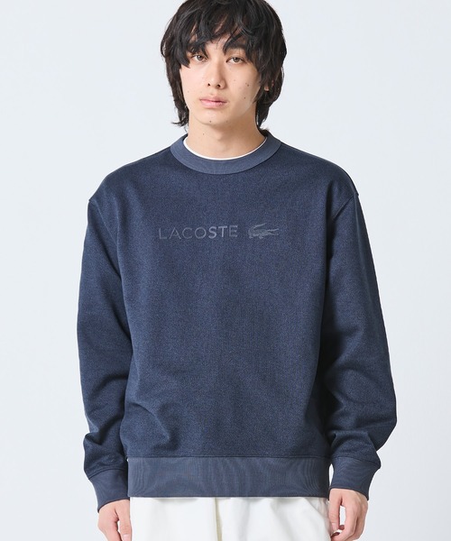 LACOSTE（ラコステ）の「メランジカラー ヘザー クルーネックスウェット（スウェット・メンズ・グレー/ブラック・3/2/4/5）」の4枚目の写真