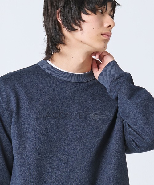 LACOSTE（ラコステ）の「メランジカラー ヘザー クルーネックスウェット（スウェット・メンズ・グレー/ブラック・3/2/4/5）」の3枚目の写真