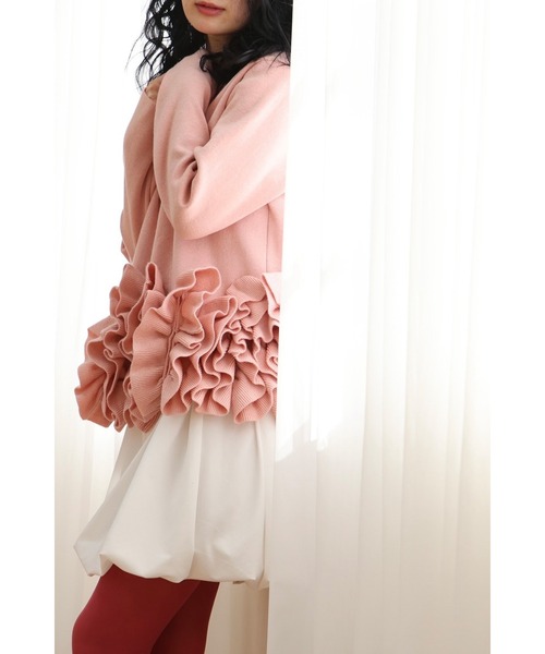 cawaii(カワイイ)の「淡いピンクのバレエチュチュフリルニットカーディガン(カーディガン/ボレロ・レディース・ピンク・FREE)」の15枚目の写真