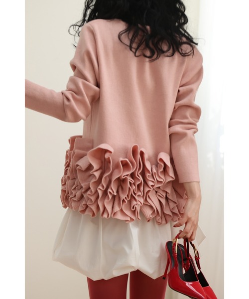 cawaii(カワイイ)の「淡いピンクのバレエチュチュフリルニットカーディガン(カーディガン/ボレロ・レディース・ピンク・FREE)」の11枚目の写真