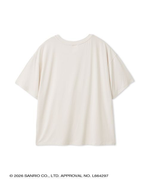 sanrio house(サンリオハウス)の「【gelato pique】【LADIES】ワンポイントTシャツ(ルームウェア/パジャマ・レディース・オフホワイト/ライトブルー/ネイビー/ピンク・F)」の9枚目の写真