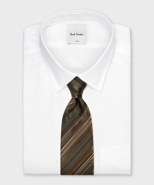 Paul Smith（ポールスミス）の「クラシック レジメンタル タイ【160013 552MJ】（ネクタイ・メンズ・カーキ/ダークインディゴブルー/ブルーグリーン・FREE）」の5枚目の写真