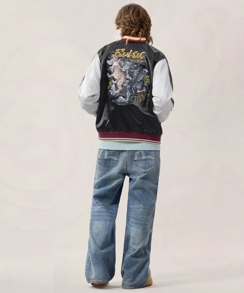 STYLISE（スタイライズ）の「【EVISU】DUO LEOPARD EMB. SOUVENIOR JACKET / ブラック [2ESHTM6JK1016RXSN]（ライダースジャケット・メンズ・ブラック・L）」の8枚目の写真