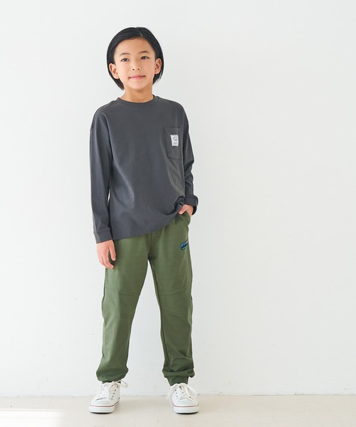 coca(coca)(コカ)の「【WEB限定セール】キッズ ネームストレッチジョガーパンツ(スウェットパンツ・キッズ・ブラック/カーキ・120/130/140/150)」の9枚目の写真