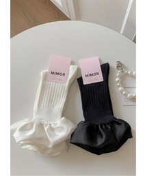 SALTMINT（ソルトミント）の「サテンフリル リブソックス（ソックス/靴下）」