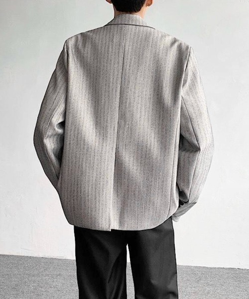 NOWLE(ノウル)の「【NOWLE】フェイクツーピース レイヤード テーラードジャケット(テーラードジャケット・メンズ・グレー・LARGE/MEDIUM)」の18枚目の写真