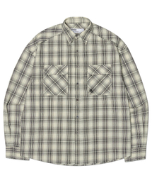 ROUGH SEERSUCKER CHECK SHIRTS - IVORY