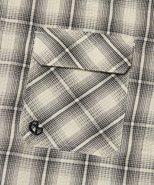 NOMANUAL（NOMANUAL）の「ROUGH SEERSUCKER CHECK SHIRTS - IVORY（シャツ/ブラウス・レディース・その他・SMALL/MEDIUM/LARGE/X-LARGE）」の6枚目の写真