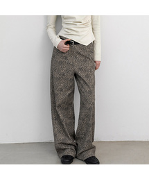 BILLI LEOPARD WIDE LEG PANTS (PT-5795)