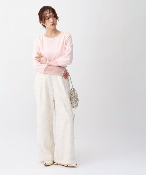 NOAHL（ノアル）の「【NOAHL】袖シアーロンT（Tシャツ/カットソー・レディース・オフホワイト/イエロー/ピンク・FREE）」の17枚目の写真