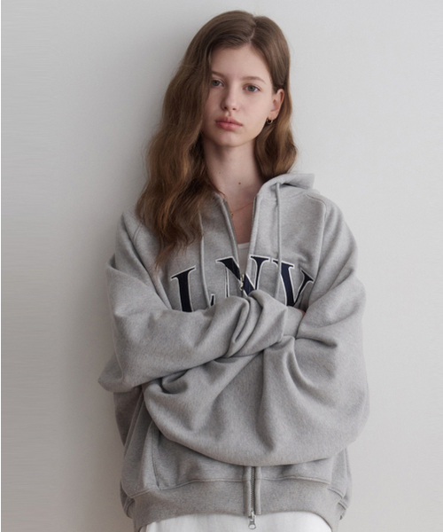 LNV Hoodie zip up (серый)