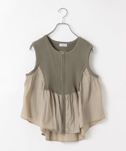 LEPSIM（レプシィム）の「WZIPドッキングベスト　661521（ベスト・レディース・グレー/カーキブラウン/ブラック・FREE）」の3枚目の写真