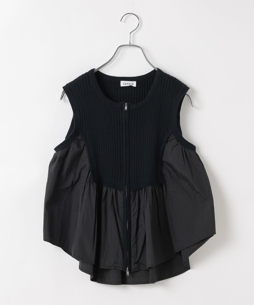 LEPSIM（レプシィム）の「WZIPドッキングベスト　661521（ベスト・レディース・グレー/カーキブラウン/ブラック・FREE）」の2枚目の写真