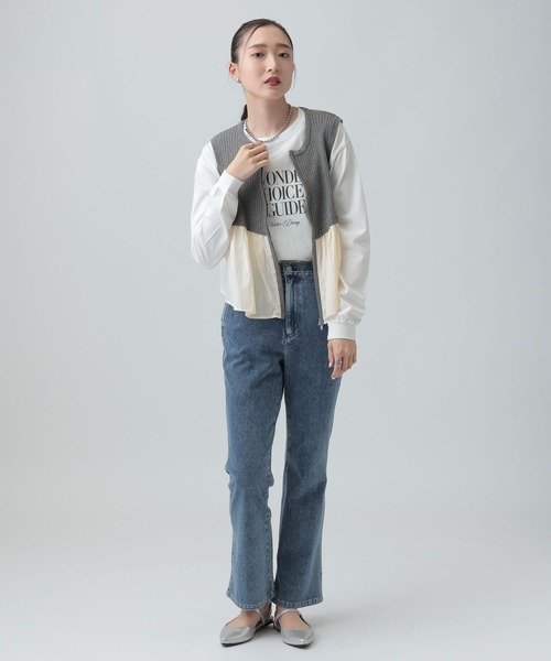 LEPSIM（レプシィム）の「WZIPドッキングベスト　661521（ベスト・レディース・グレー/カーキブラウン/ブラック・FREE）」の7枚目の写真