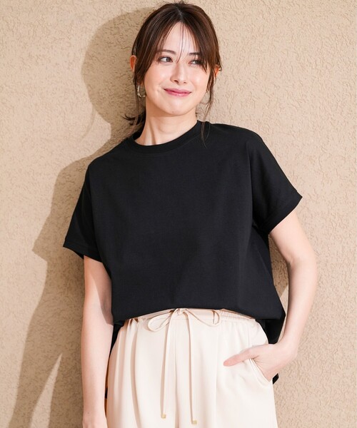 ANY SIS(エニィスィス)の「【美ライン大人T】半袖 Tシャツ(Tシャツ/カットソー・レディース・ホワイト系1/ブルー系/グレー系1/ピンク系/ホワイト系2/ブラック系・X-SMALL)」の3枚目の写真
