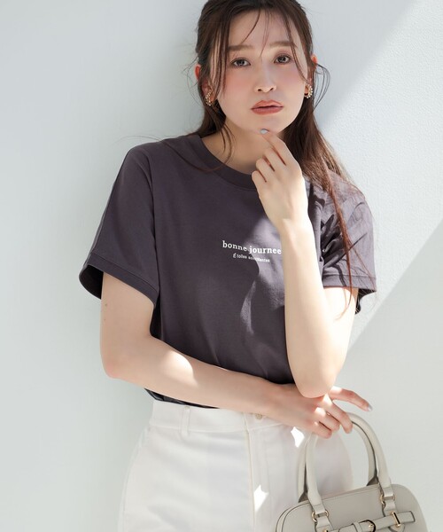 ANY SIS(エニィスィス)の「【美ライン大人T】半袖 Tシャツ(Tシャツ/カットソー・レディース・ホワイト系1/ブルー系/グレー系1/ピンク系/ホワイト系2/ブラック系・X-SMALL)」の12枚目の写真