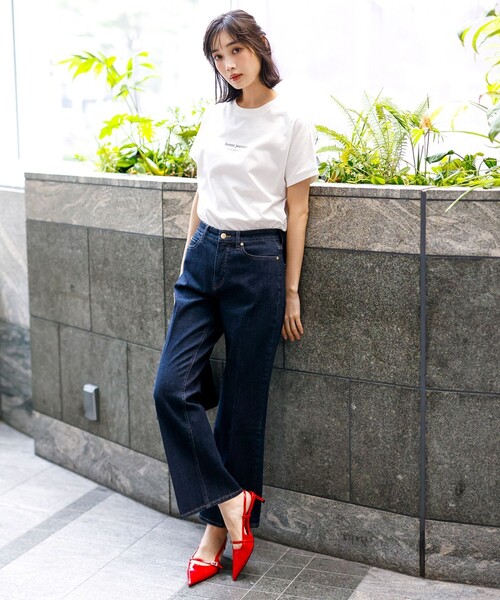 ANY SIS(エニィスィス)の「【美ライン大人T】半袖 Tシャツ(Tシャツ/カットソー・レディース・ホワイト系1/ブルー系/グレー系1/ピンク系/ホワイト系2/ブラック系・X-SMALL)」の16枚目の写真