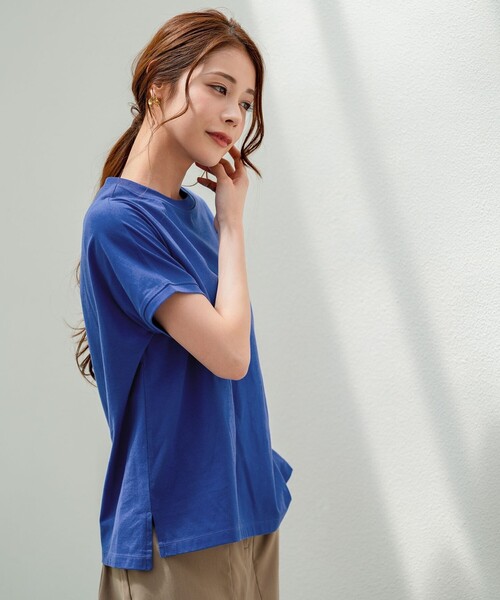 ANY SIS(エニィスィス)の「【美ライン大人T】半袖 Tシャツ(Tシャツ/カットソー・レディース・ホワイト系1/ブルー系/グレー系1/ピンク系/ホワイト系2/ブラック系・X-SMALL)」の20枚目の写真