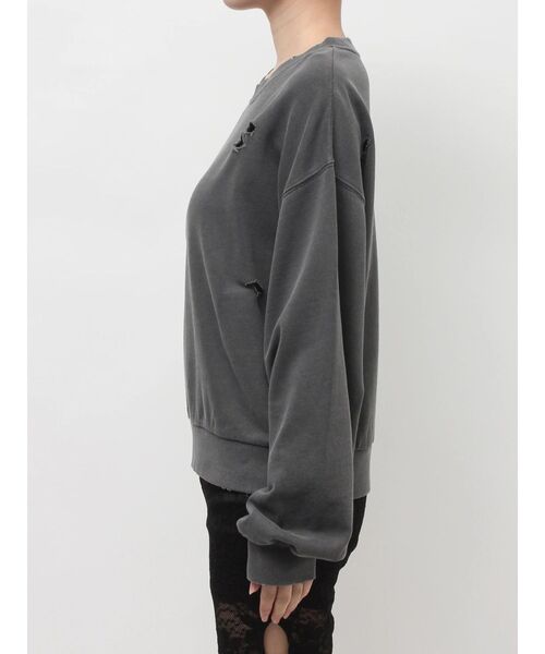 EVRIS（エヴリス）の「ピグメントダメージスウェットトップス　春服（スウェット・レディース・グレー/チャコールグレー・FREE）」の22枚目の写真