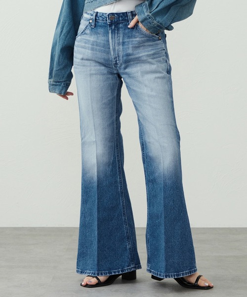 Lee(リー)の「Wrangler/ラングラー【US ORIGINAL】ベルボトムジーンズ(デニムパンツ・レディース・ブルー・X-SMALL/SMALL/MEDIUM)」の3枚目の写真
