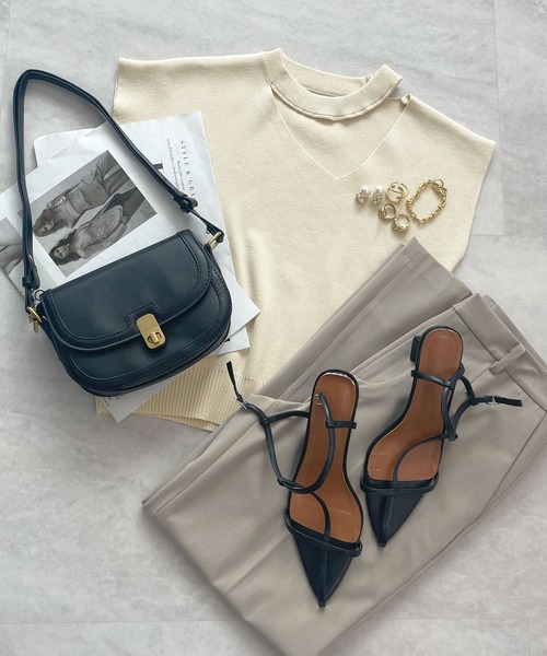 CHARME BY MICOLA(シャルムバイミコラ)の「アシメスリーブチョーカーネックトップス(Tシャツ/カットソー・レディース・ライトグレー/アイボリー/ピンク・MEDIUM/LARGE)」の20枚目の写真