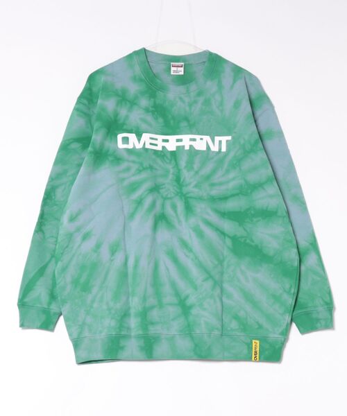 over print(オーバープリント)の「overprint/オーバープリント/TIE DYE SCARF sweatshirts(スウェット・レディース・モスグリーン・L)」の2枚目の写真