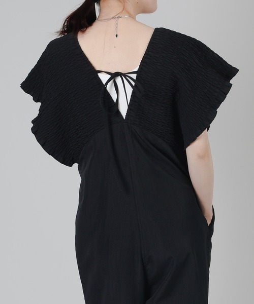 aimoha（アイモハ）の「シャーリングサロペットオールインワン（サロペット/オーバーオール・レディース・グレイッシュベージュ/グレー/ブラック・FREE）」の18枚目の写真