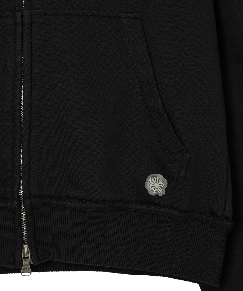 DANDEL（ダンデル）の「DD chest panel hoodie zip-up (BLACK)（パーカー・レディース・その他・1/2）」の4枚目の写真