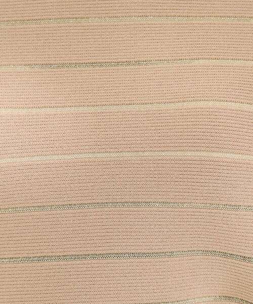 SHOO・LA・RUE（シューラルー）の「【洗濯機可/S-LL】デコルテがきれいに見えるVネックラメボーダーニット（ニット/セーター・レディース・ホワイト系5/ネイビー系2/ベージュ系2/パープル系1・01/02/03/04）」の12枚目の写真