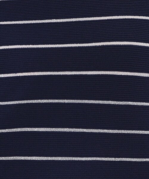 SHOO・LA・RUE（シューラルー）の「【洗濯機可/S-LL】デコルテがきれいに見えるVネックラメボーダーニット（ニット/セーター・レディース・ホワイト系5/ネイビー系2/ベージュ系2/パープル系1・01/02/03/04）」の20枚目の写真