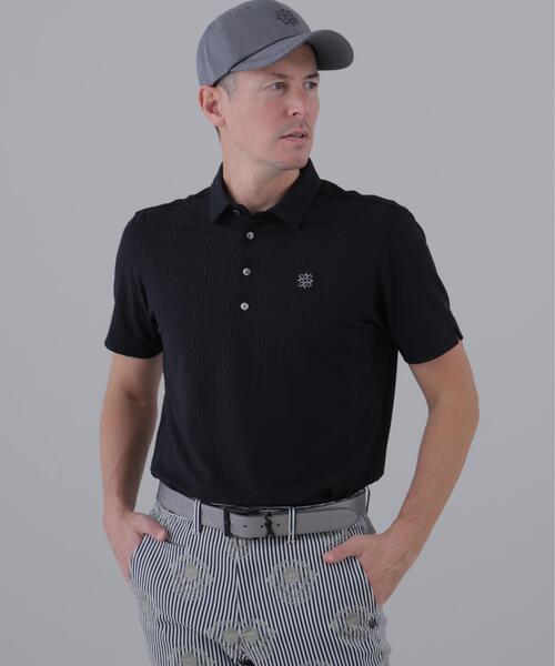 St ANDREWS】縄柄リンクス半袖シャツ (MENS)（ポロシャツ）｜St