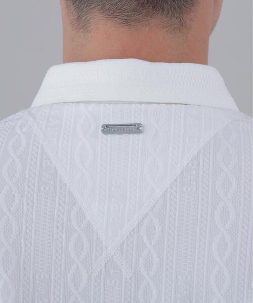 St ANDREWS】縄柄リンクス半袖シャツ (MENS)（ポロシャツ）｜St