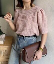 Thevon | 肩タックポコポコシャーリングプルオーバー(Tシャツ/カットソー)