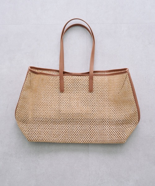 PUAL CE CIN（ピュアルセシン）の「雑材トートバッグ（トートバッグ・レディース・ベージュ・FREE）」の6枚目の写真
