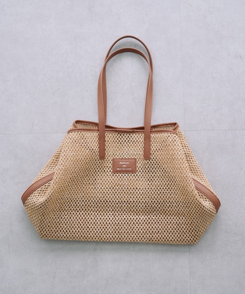 PUAL CE CIN（ピュアルセシン）の「雑材トートバッグ（トートバッグ・レディース・ベージュ・FREE）」の5枚目の写真