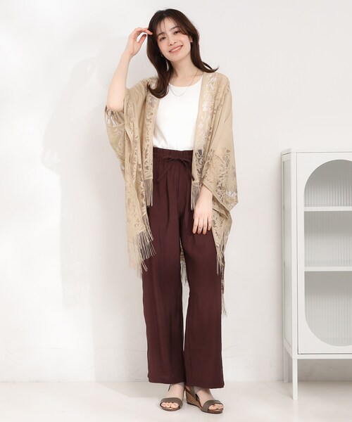 SHOO・LA・RUE（シューラルー）の「デイリーから和装まで幅広く使える レースポンチョ（ポンチョ・レディース・ブラック/カーキ/グレー/ベージュ・00）」の19枚目の写真