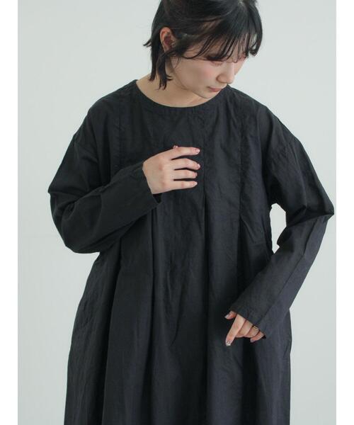 TSUHARU by Samansa Mos2（ツハルバイサマンサモスモス）の「【tukuroi】綿麻平織製品染めワンピース（ワンピース・レディース・ネイビー/オフホワイト/ピンク・F）」の14枚目の写真