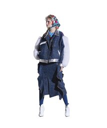 ワンポイントファー袖ジャケット