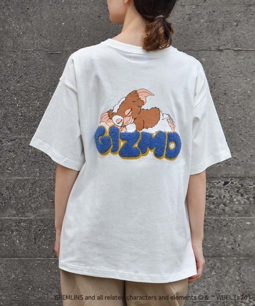 Bleu Bleuet(ブルーブルーエ)の「グレムリンサガラプリントTシャツ(Tシャツ/カットソー・レディース・ホワイト/ブラック/ピンク・L/M)」の1枚目の写真