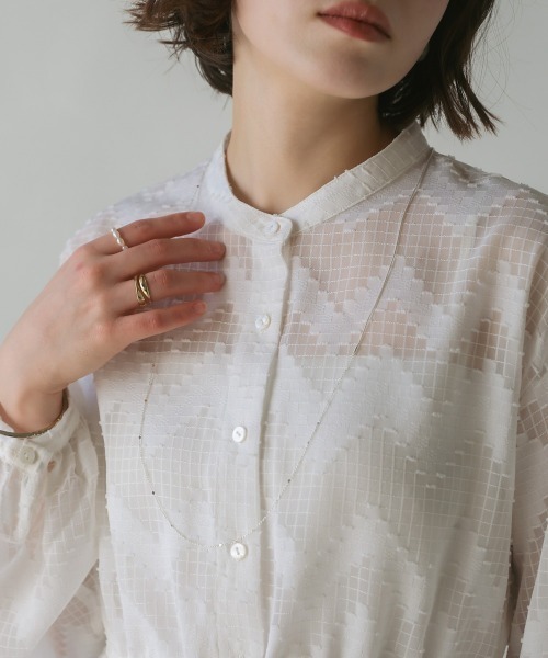 Bou Jeloud(ブージュルード)の「ペプラムブラウス(シャツ/ブラウス・レディース・ブラック/ホワイト/グリーン・MEDIUM)」の14枚目の写真